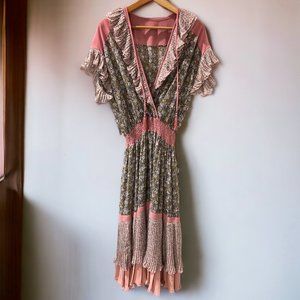 VINTAGE Floral Dress Boho Gunne Sax